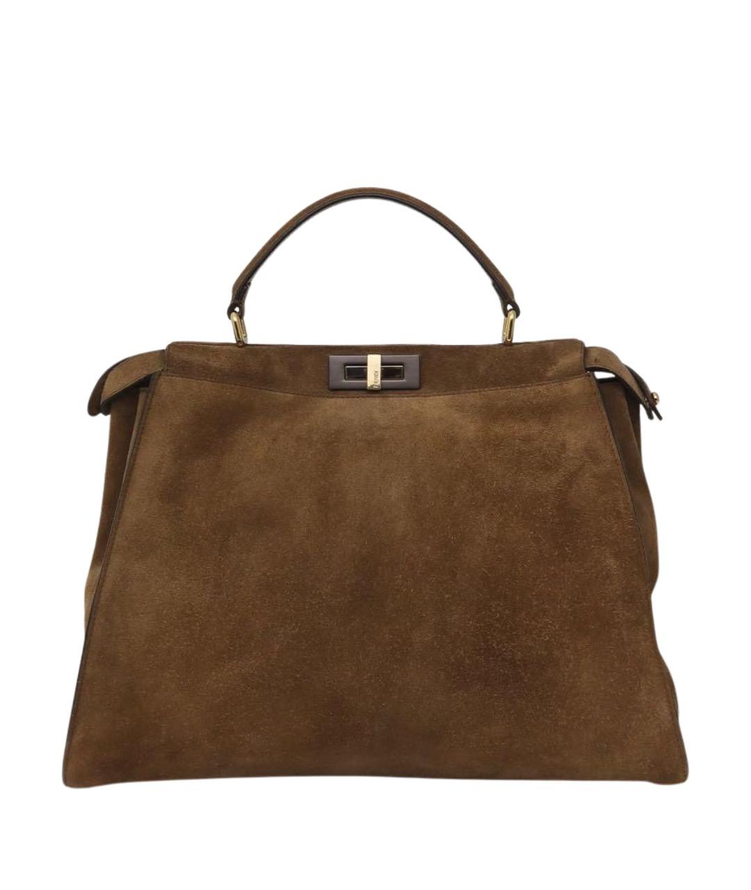 FENDI Коричневая замшевая сумка через плечо, фото 2