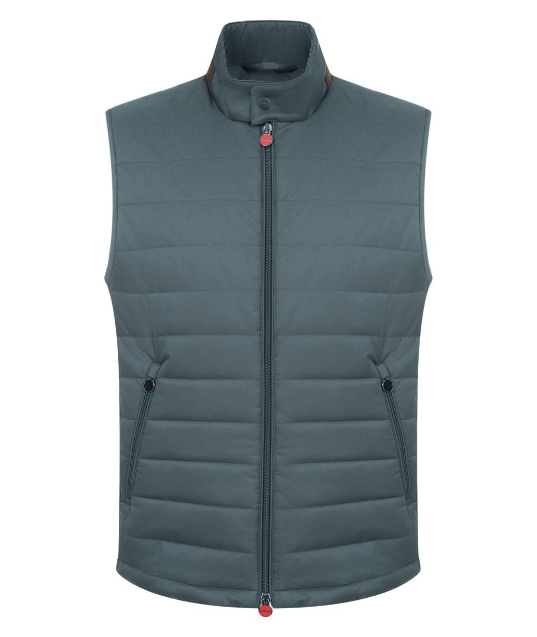 KITON Зеленый полиэстеровый жилет, фото 1