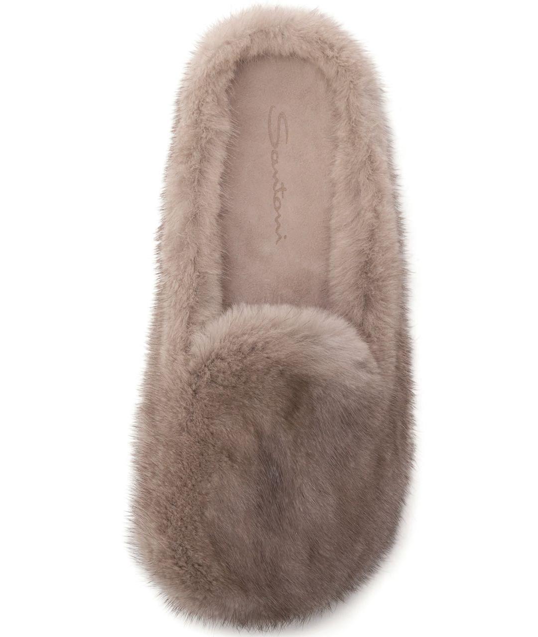 SANTONI Бежевые сабо, фото 7