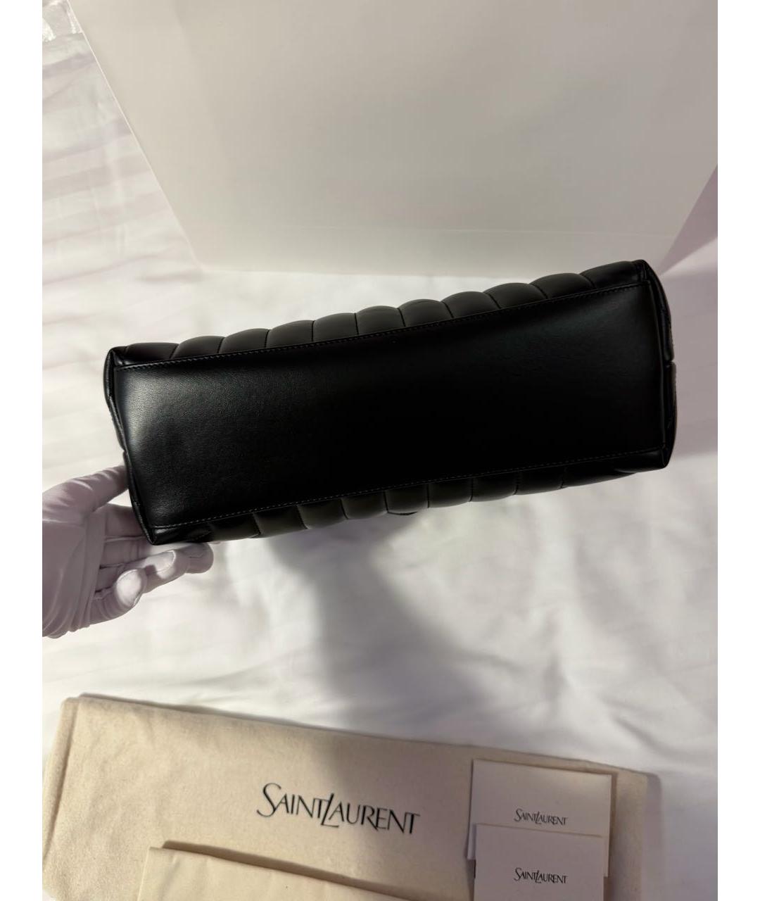 SAINT LAURENT Черная кожаная сумка через плечо, фото 6