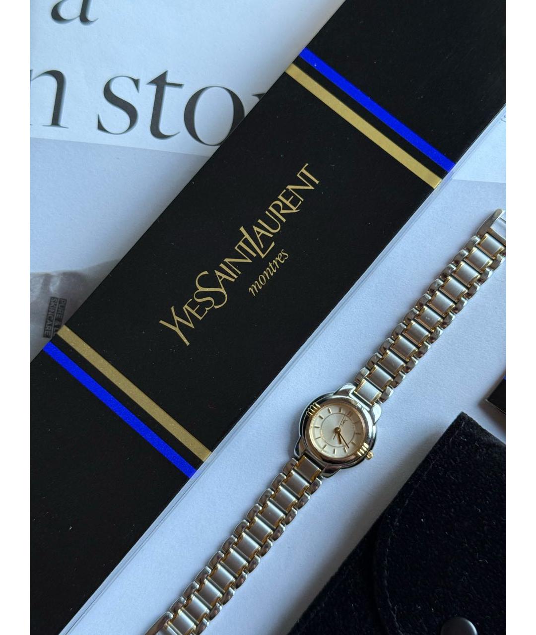 SAINT LAURENT Серебряные стальные часы, фото 2