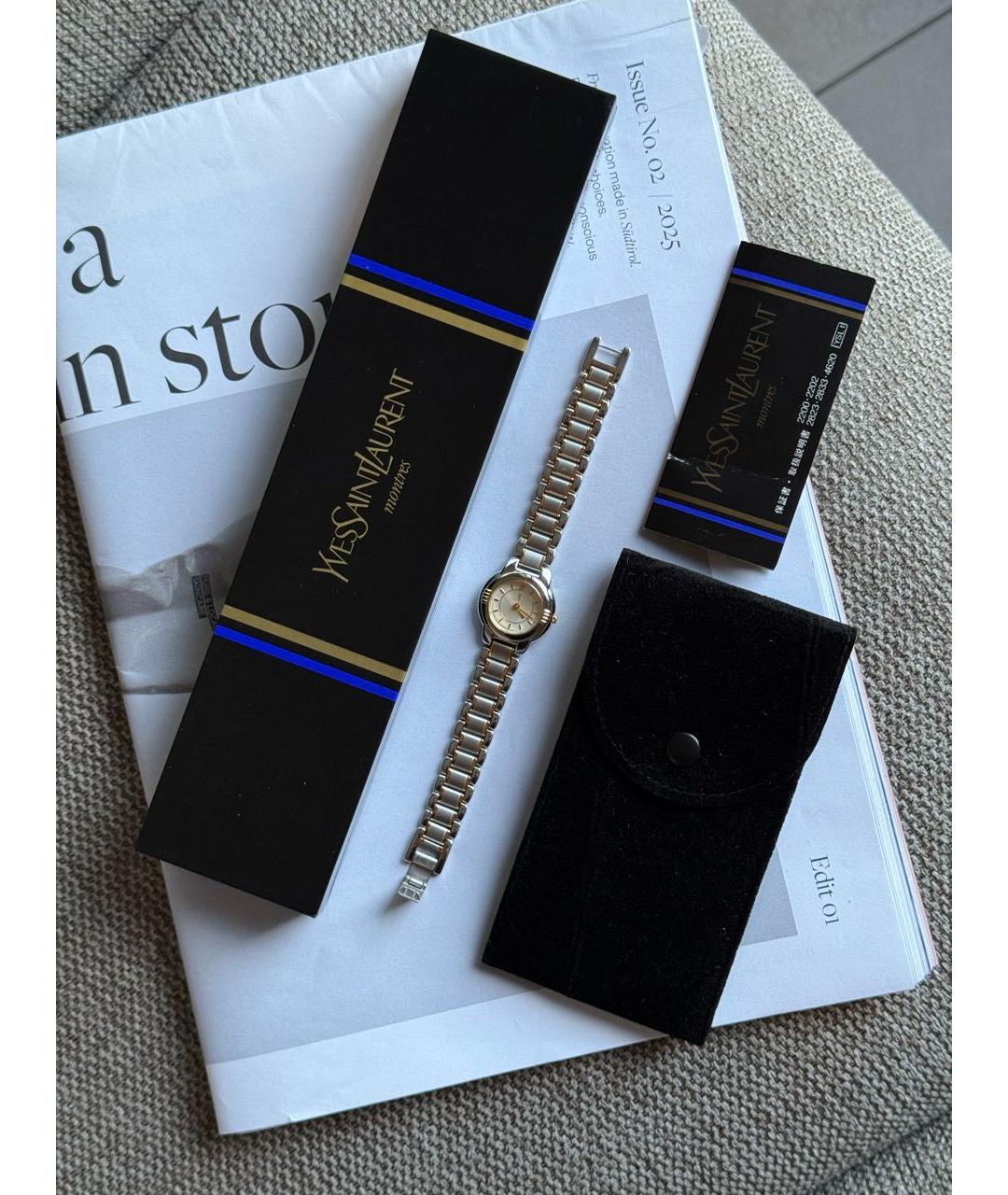SAINT LAURENT Серебряные стальные часы, фото 3
