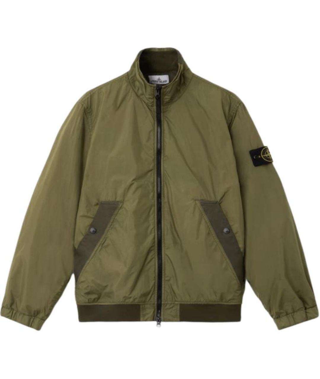 STONE ISLAND Хаки полиамидовая куртка, фото 1