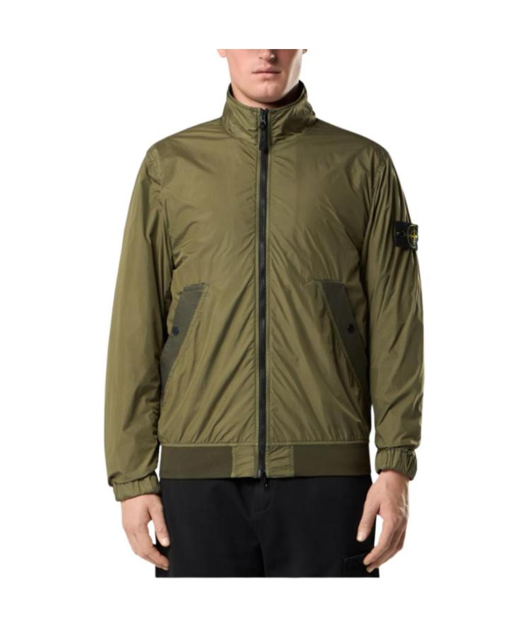 STONE ISLAND Хаки полиамидовая куртка, фото 3
