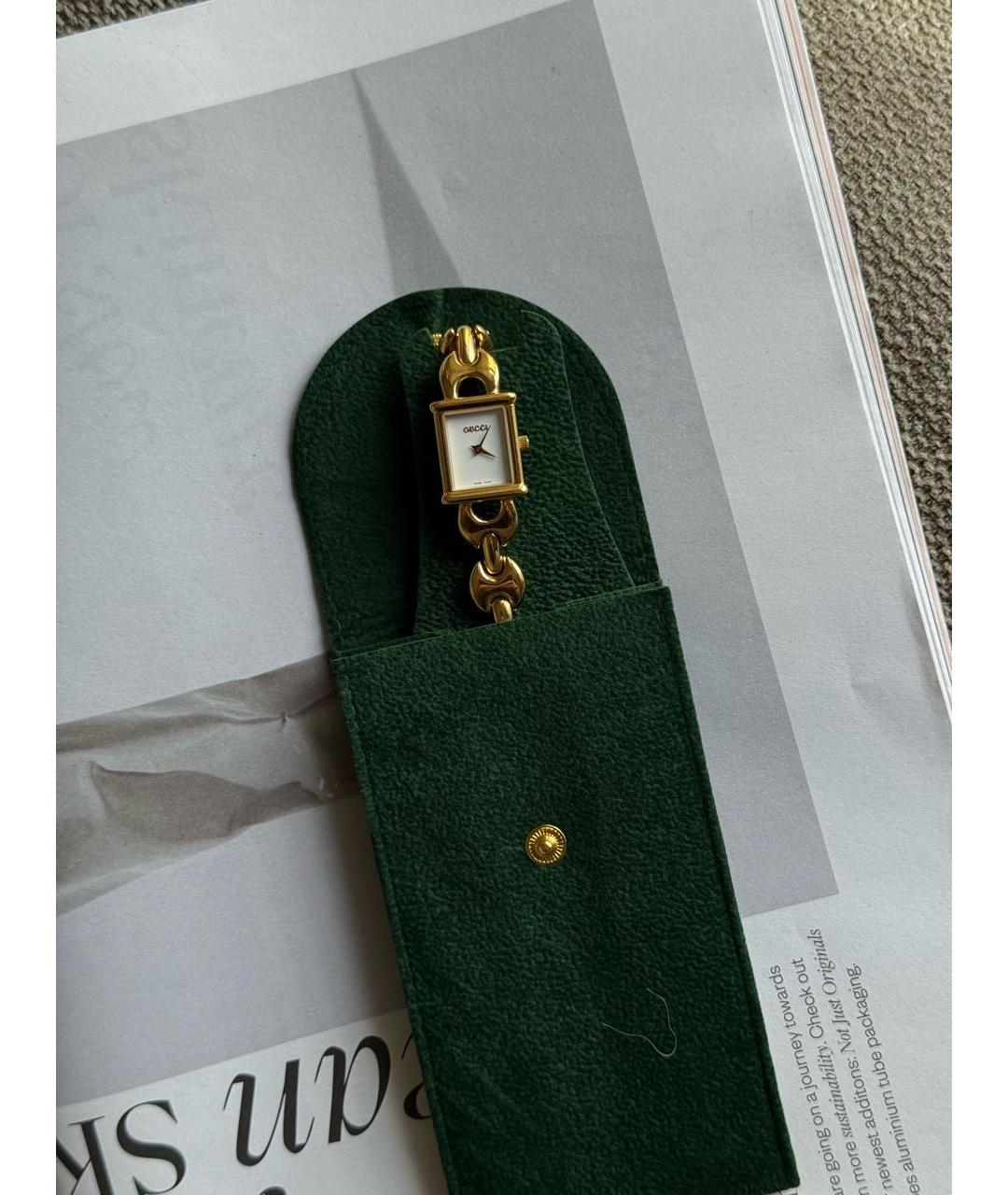 GUCCI Золотые позолоченные часы, фото 5