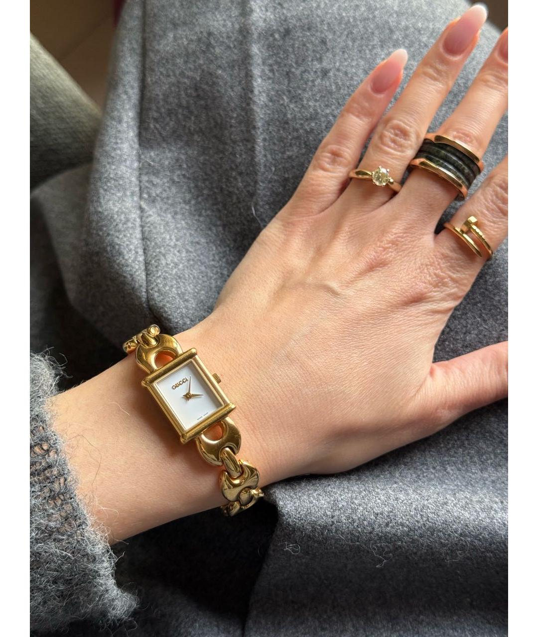 GUCCI Золотые позолоченные часы, фото 6