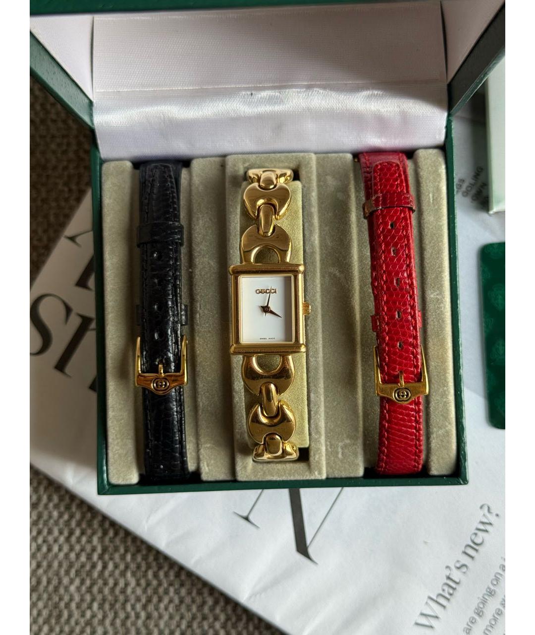 GUCCI Золотые позолоченные часы, фото 9