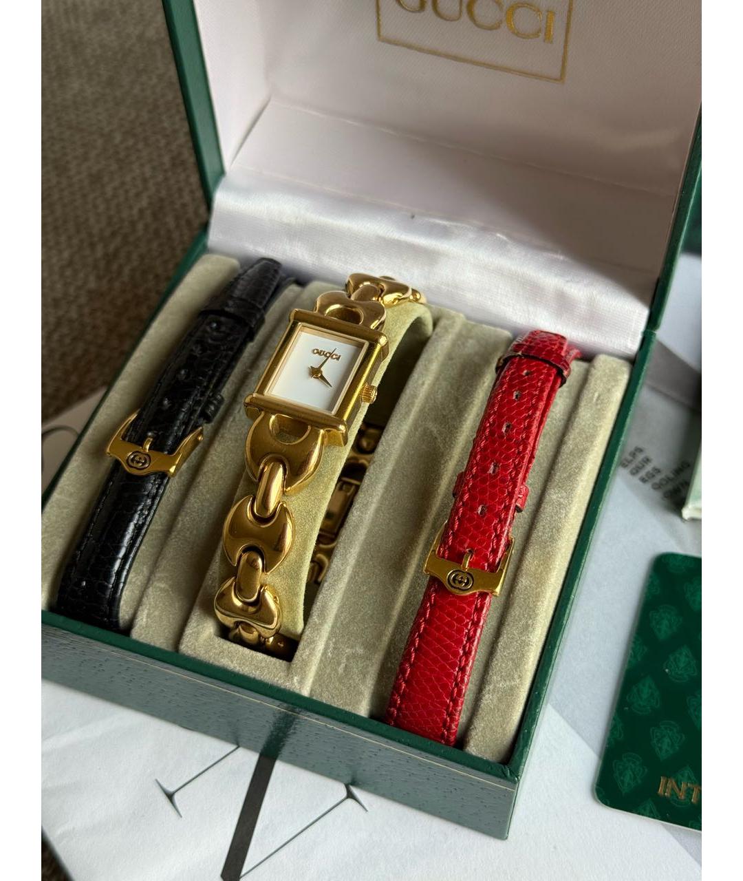 GUCCI Золотые позолоченные часы, фото 8