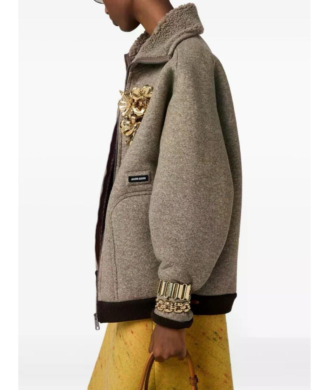 MIU MIU Коричневая шерстяная куртка, фото 5