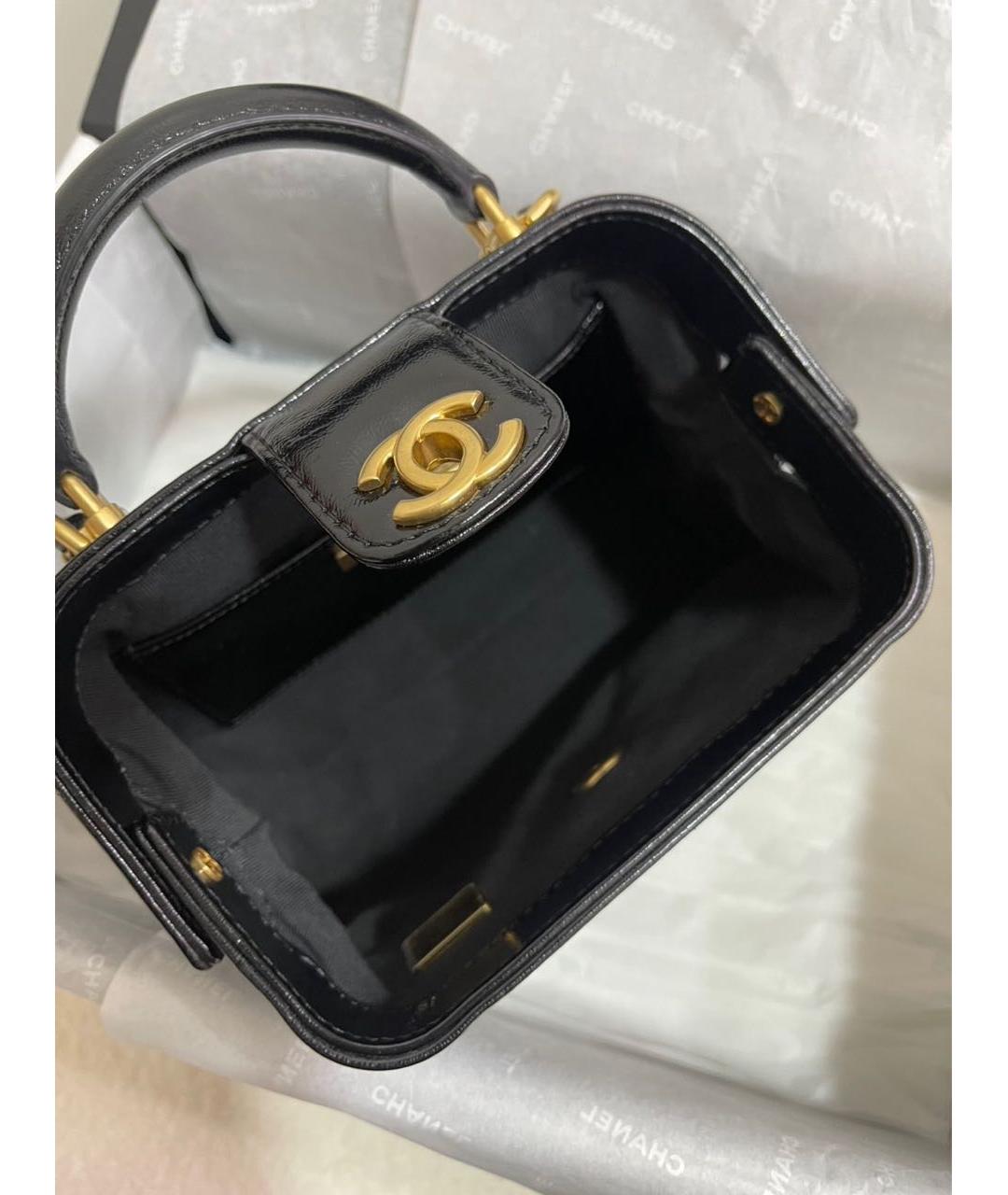CHANEL Черная кожаная сумка через плечо, фото 5