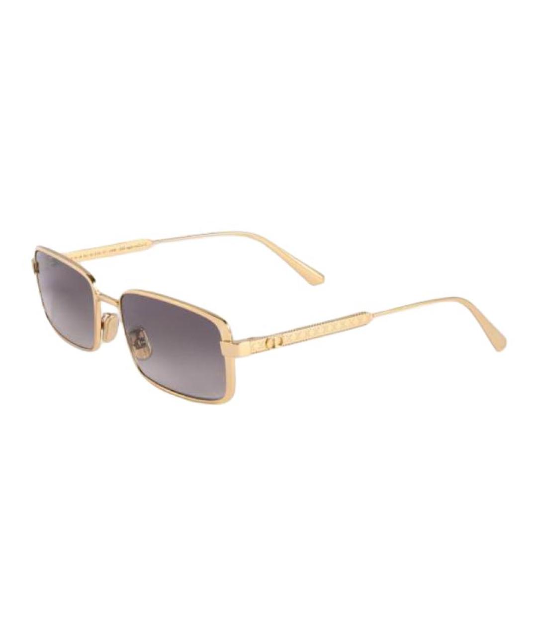 CHRISTIAN DIOR Золотые металлические солнцезащитные очки, фото 3