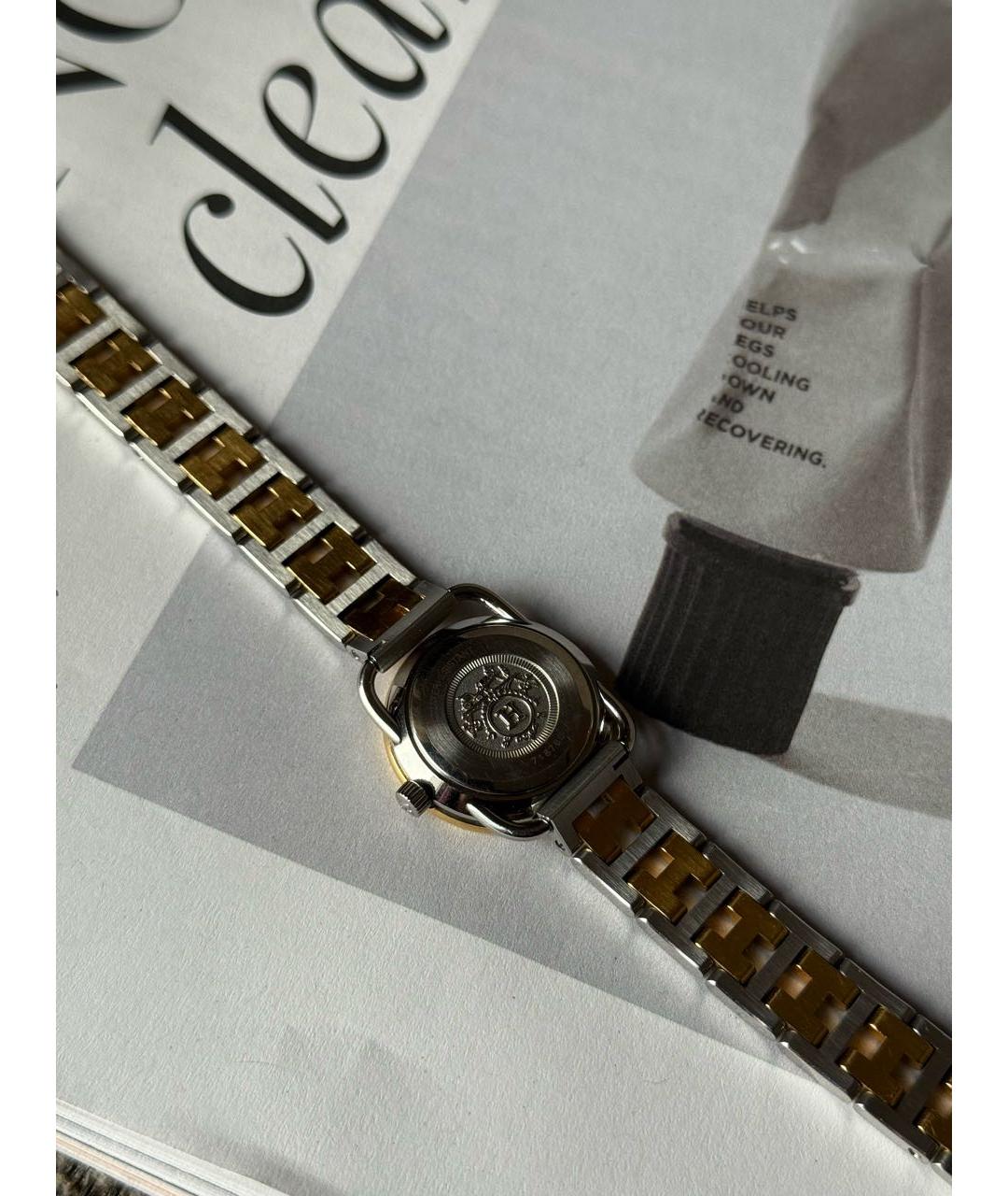 HERMES Серебряные стальные часы, фото 2