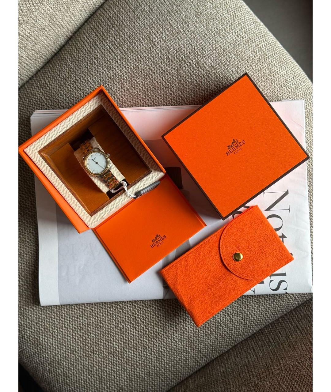 HERMES Серебряные стальные часы, фото 3