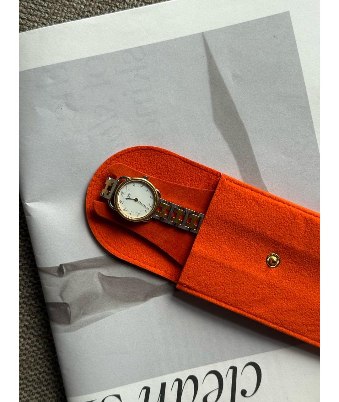 HERMES Серебряные стальные часы, фото 7