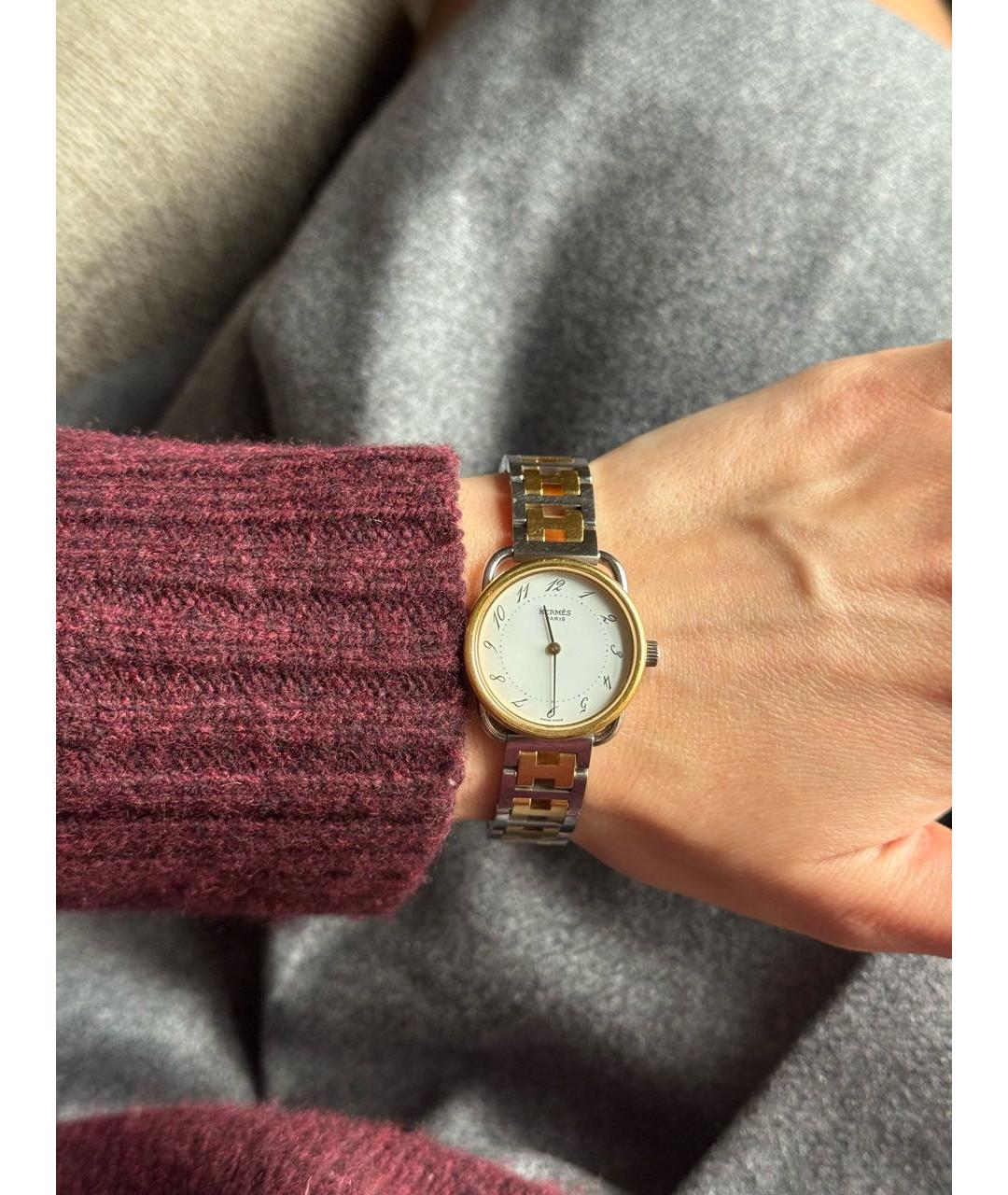 HERMES Серебряные стальные часы, фото 8