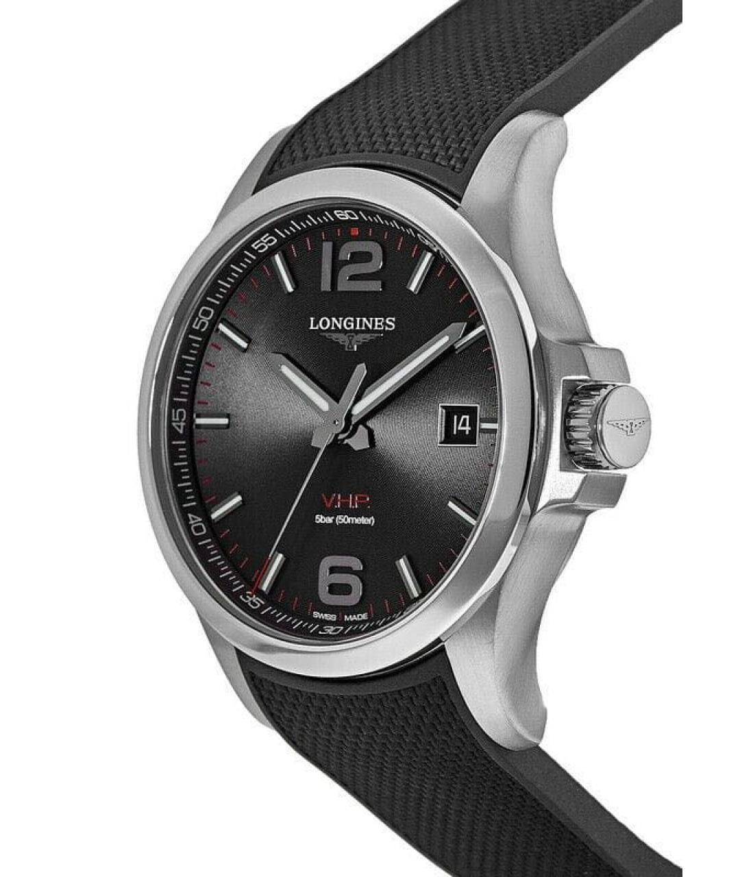 LONGINES Черные металлические часы, фото 2