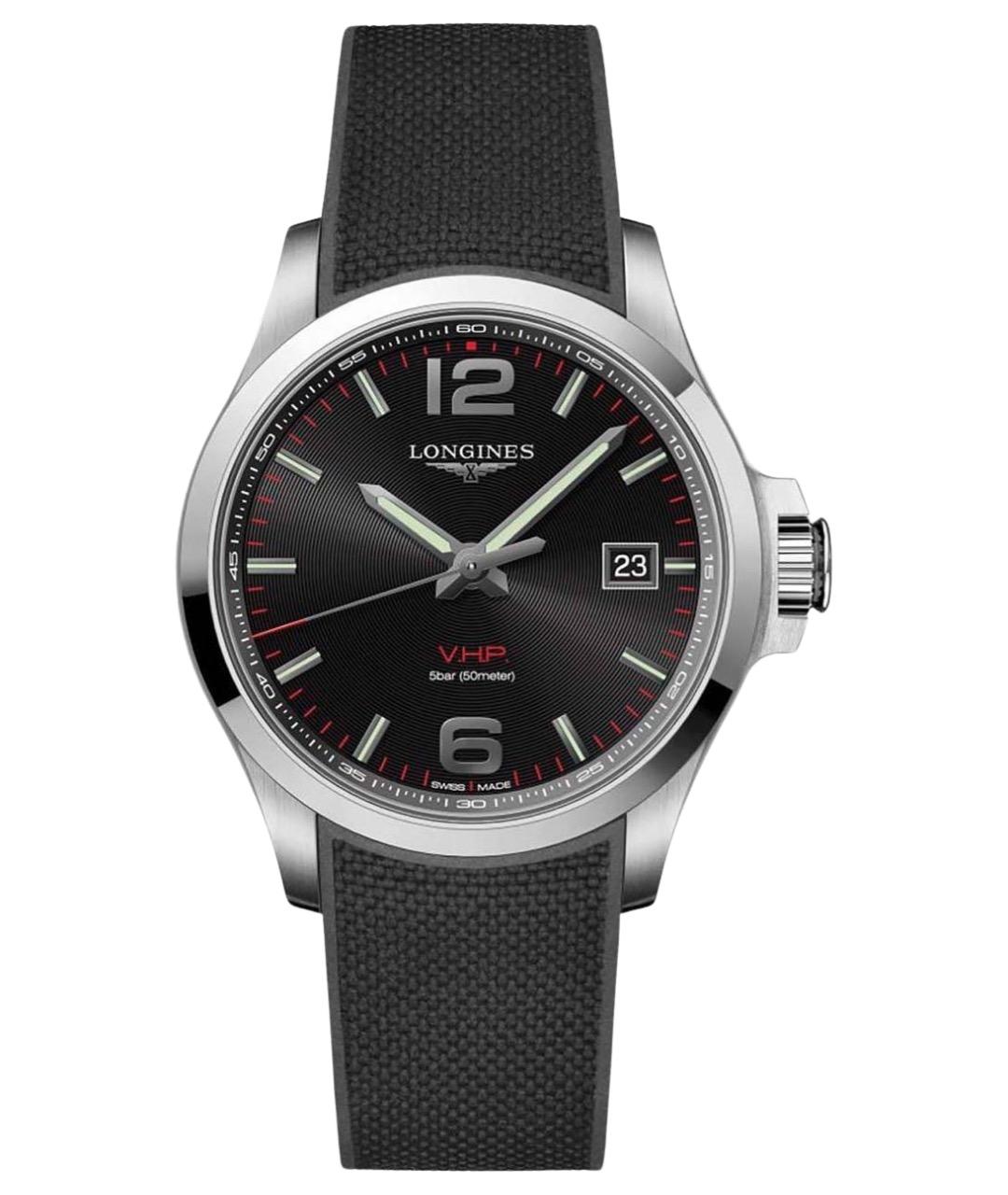 LONGINES Черные металлические часы, фото 1