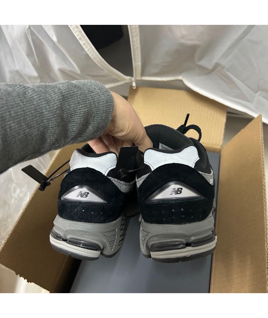 NEW BALANCE Черные текстильные низкие кроссовки / кеды, фото 4