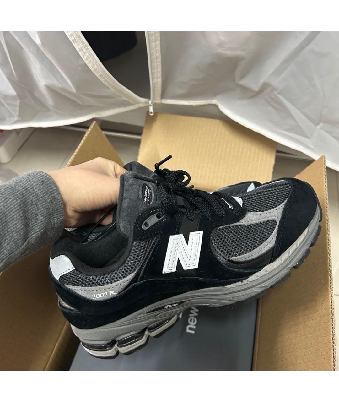 NEW BALANCE Черные текстильные низкие кроссовки / кеды, фото 2