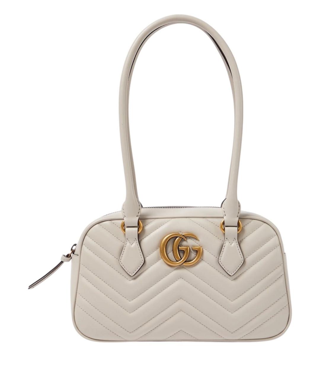 GUCCI Бежевая кожаная сумка через плечо, фото 9