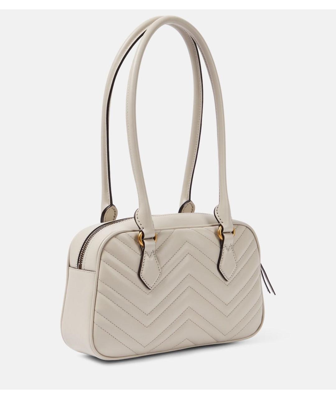 GUCCI Бежевая кожаная сумка через плечо, фото 2