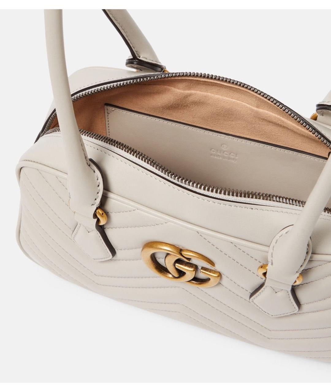 GUCCI Бежевая кожаная сумка через плечо, фото 4