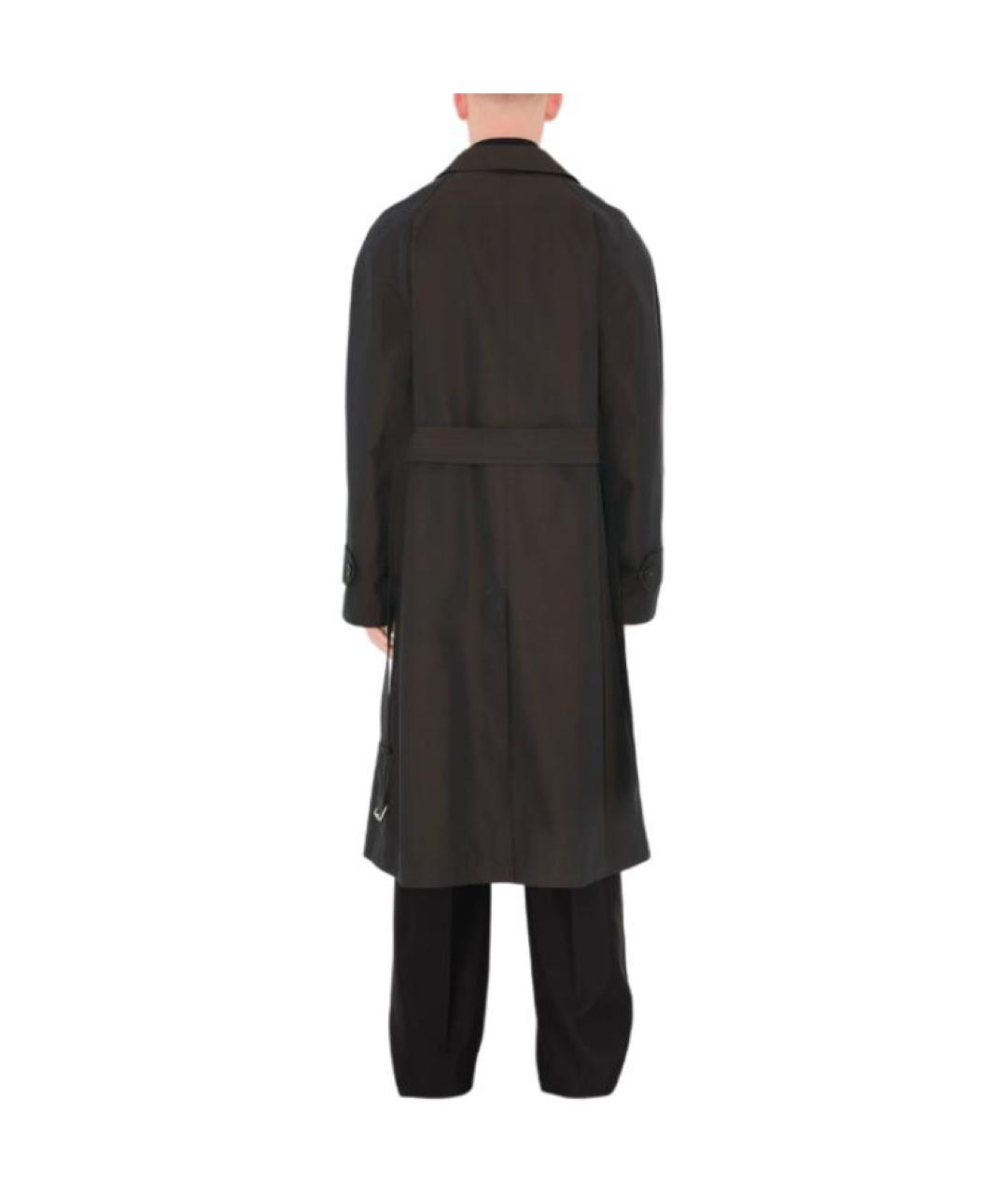 BURBERRY Черный хлопковый тренч / плащ, фото 5