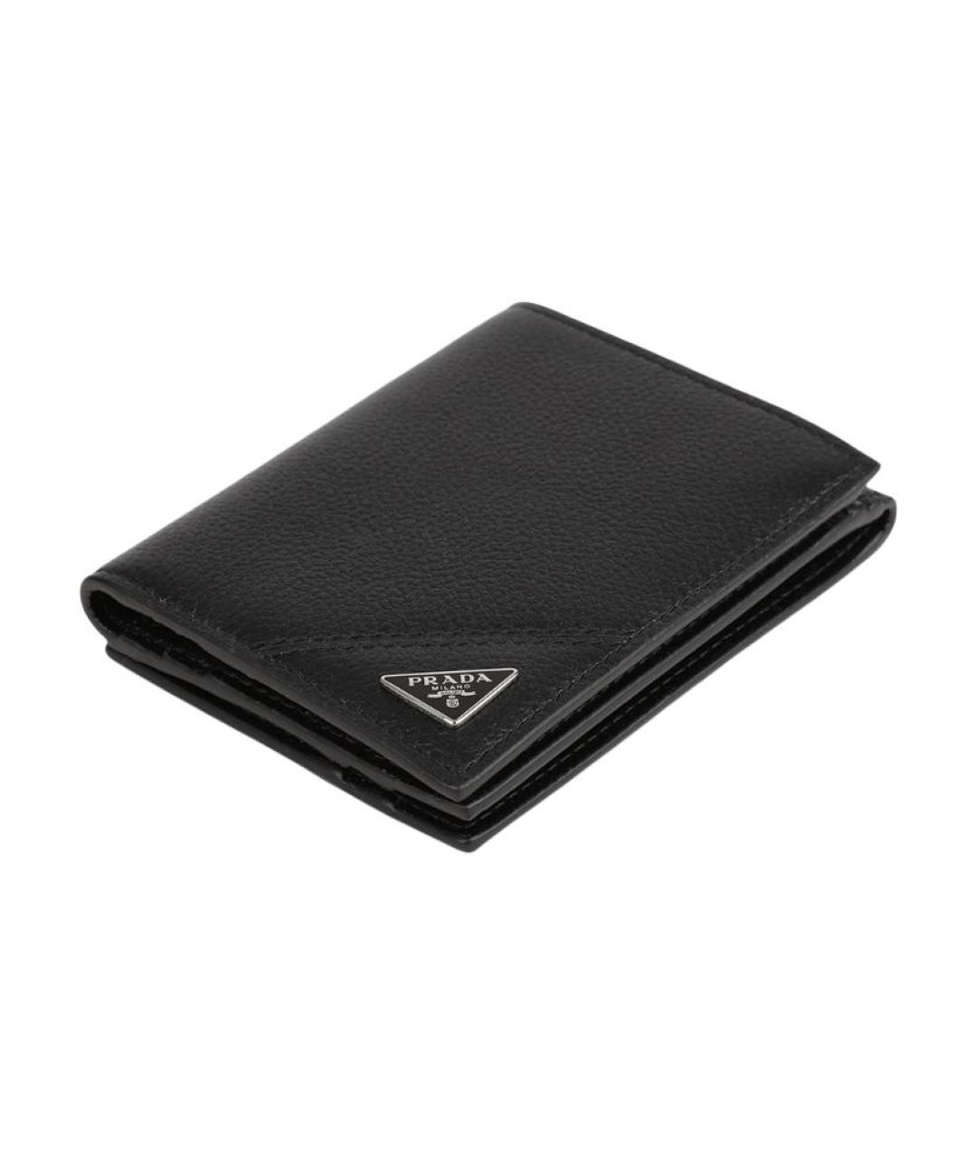PRADA Черный кожаный кошелек, фото 4