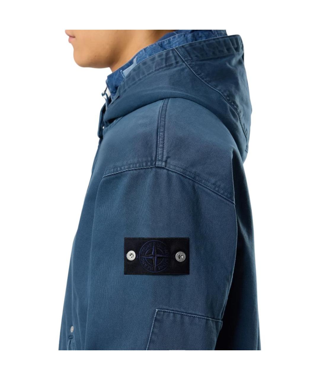 STONE ISLAND Синяя хлопковая куртка, фото 5