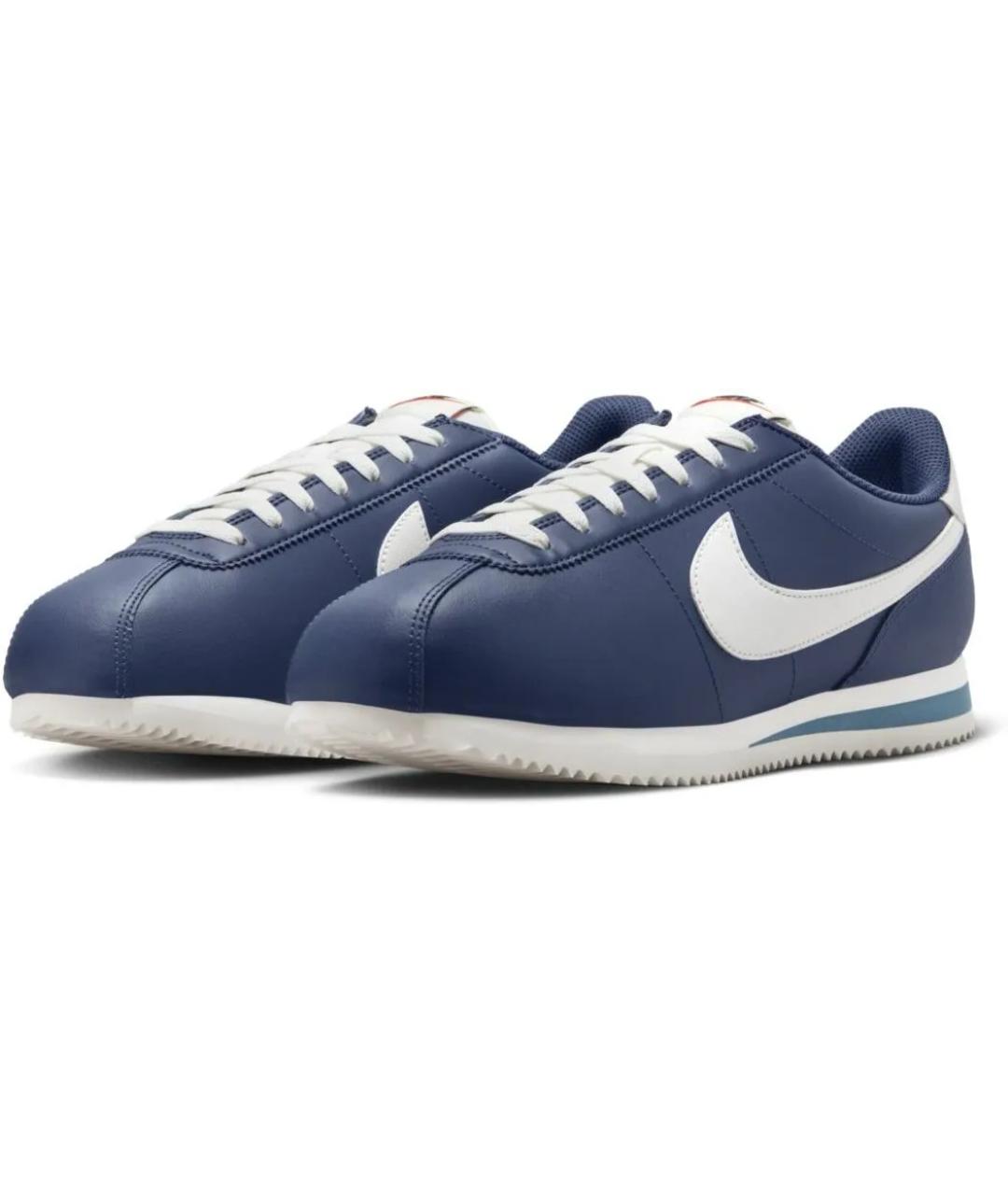 NIKE Синие кожаные кроссовки, фото 2