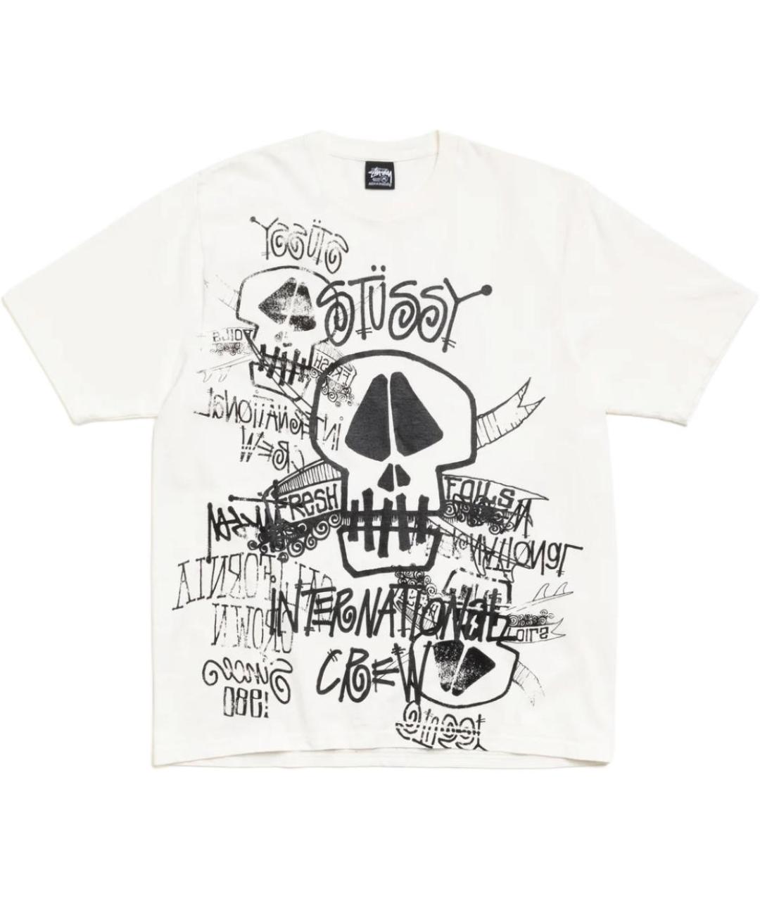 STUSSY Белая хлопковая футболка, фото 1