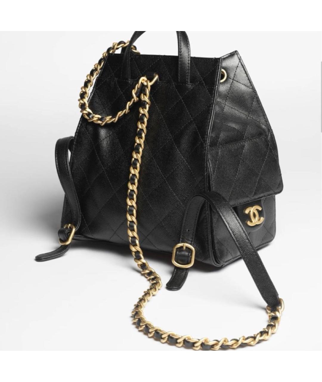 CHANEL Черный кожаный рюкзак, фото 3