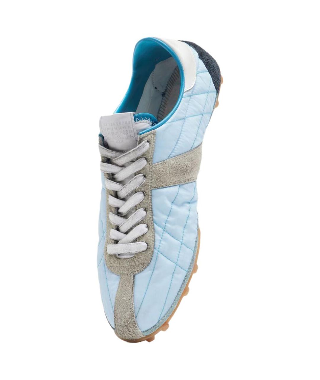 MAISON MARGIELA Голубые текстильные кеды, фото 3