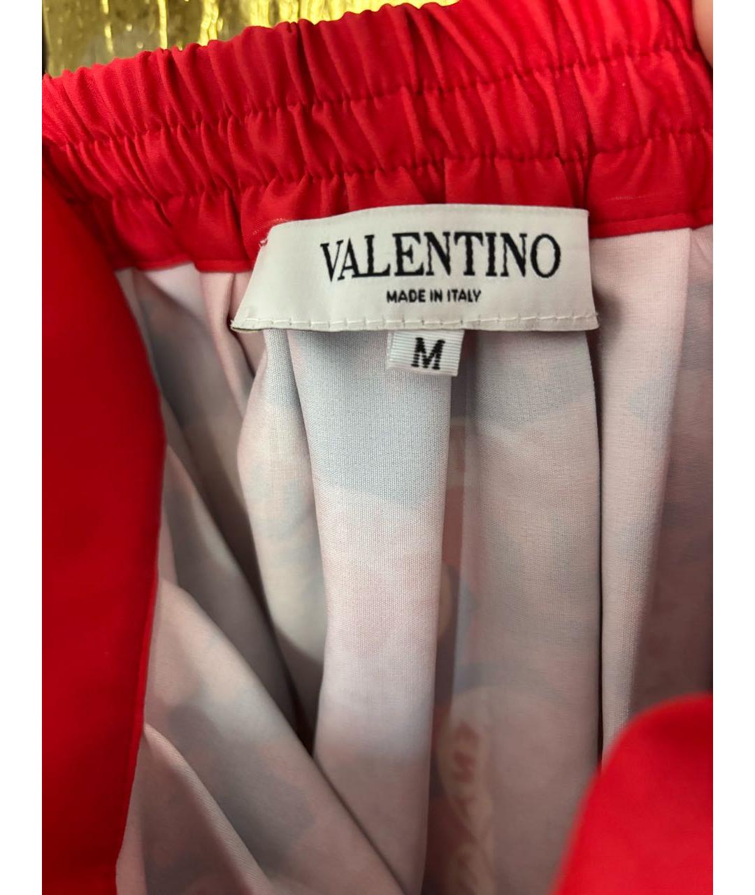 VALENTINO Красная полиэстеровая юбка мини, фото 2