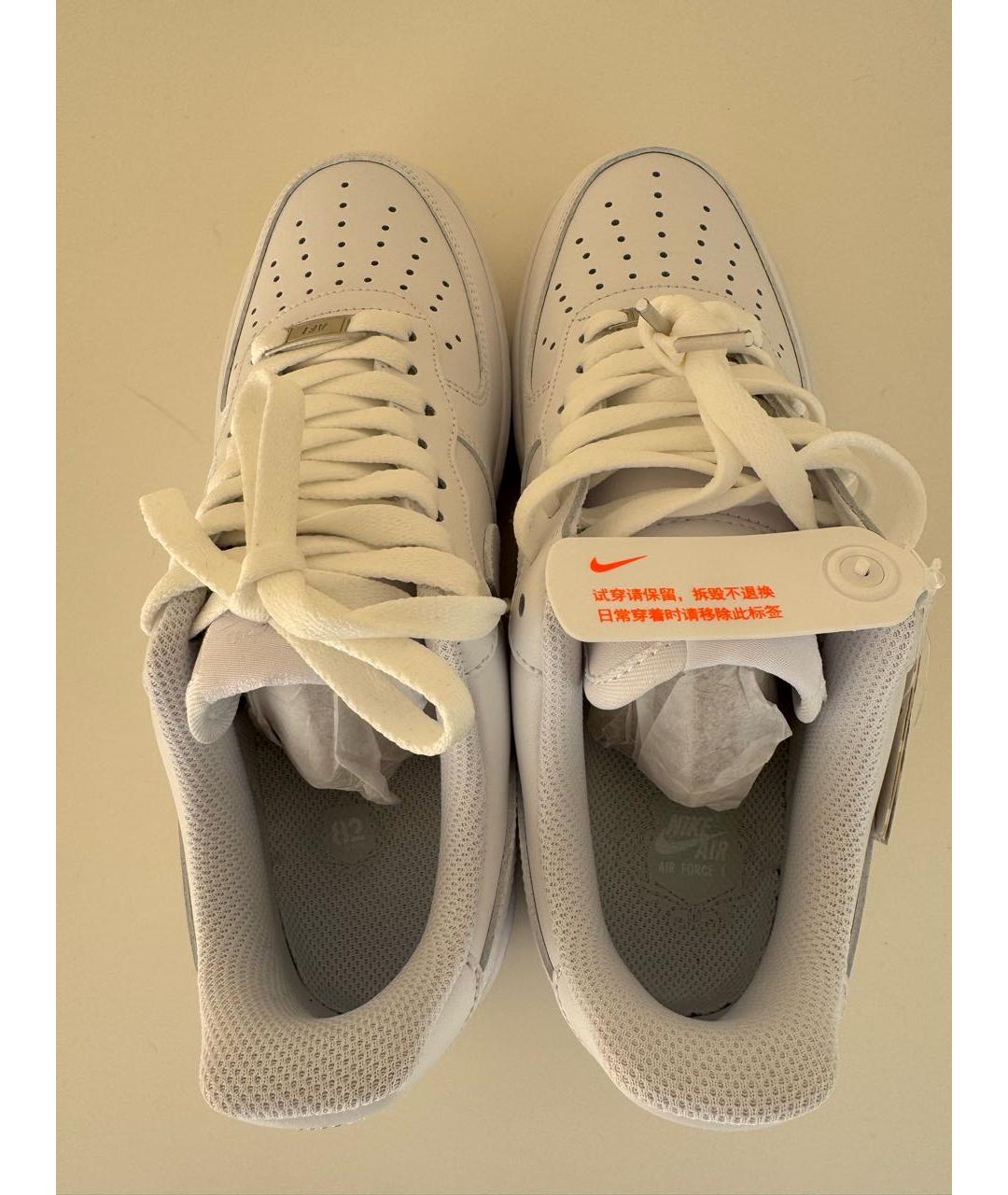 NIKE Белые кроссовки из искусственной кожи, фото 4