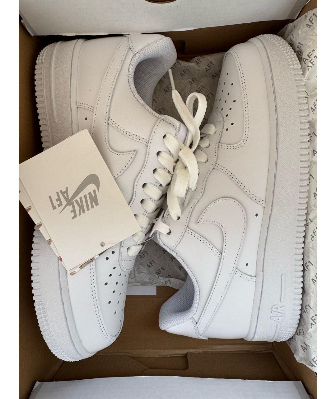 NIKE Белые кроссовки из искусственной кожи, фото 6