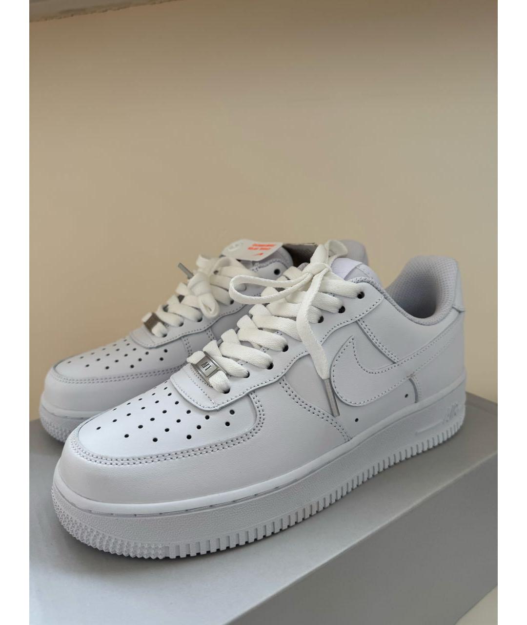 NIKE Белые кроссовки из искусственной кожи, фото 2