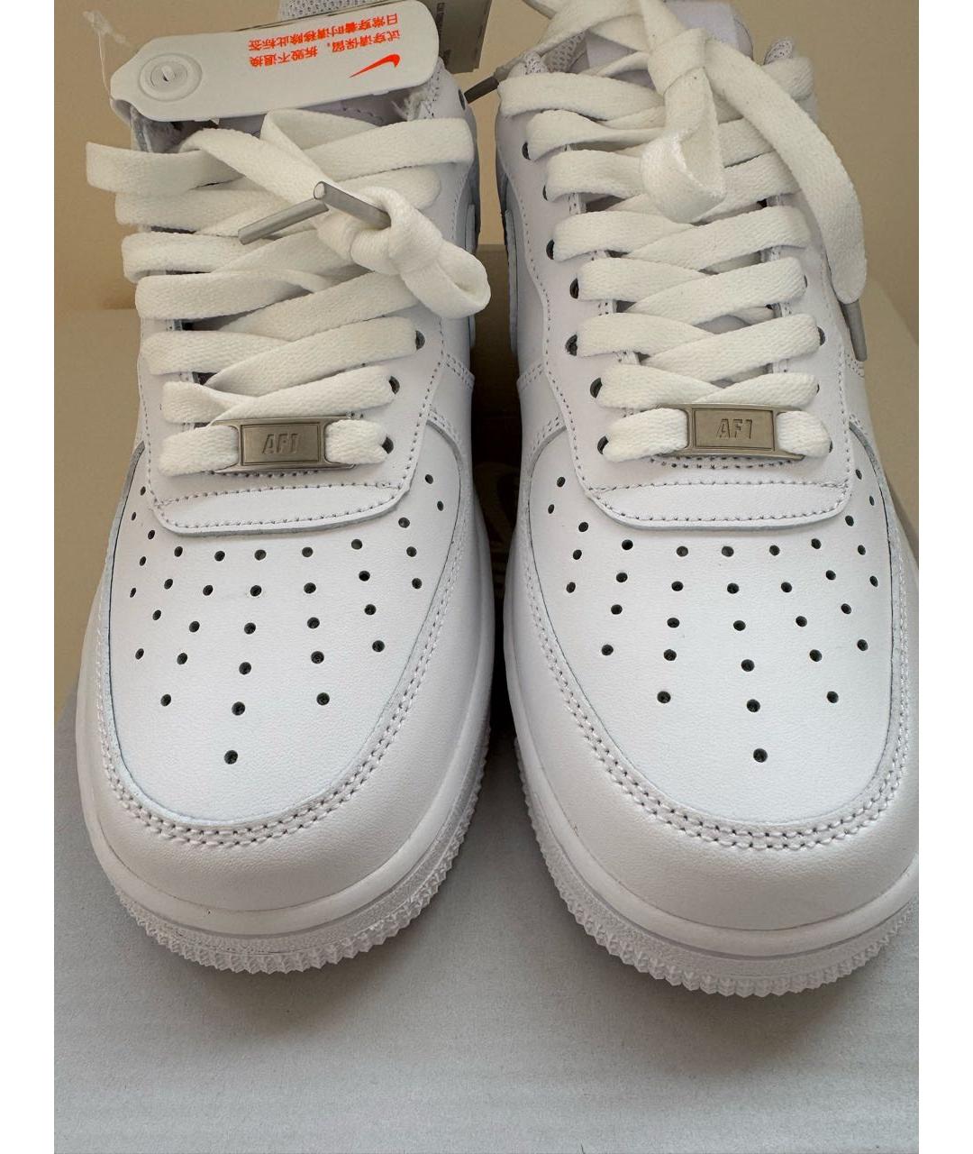 NIKE Белые кроссовки из искусственной кожи, фото 3