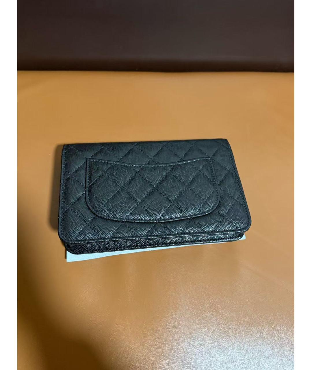 CHANEL Черная кожаная сумка через плечо, фото 3