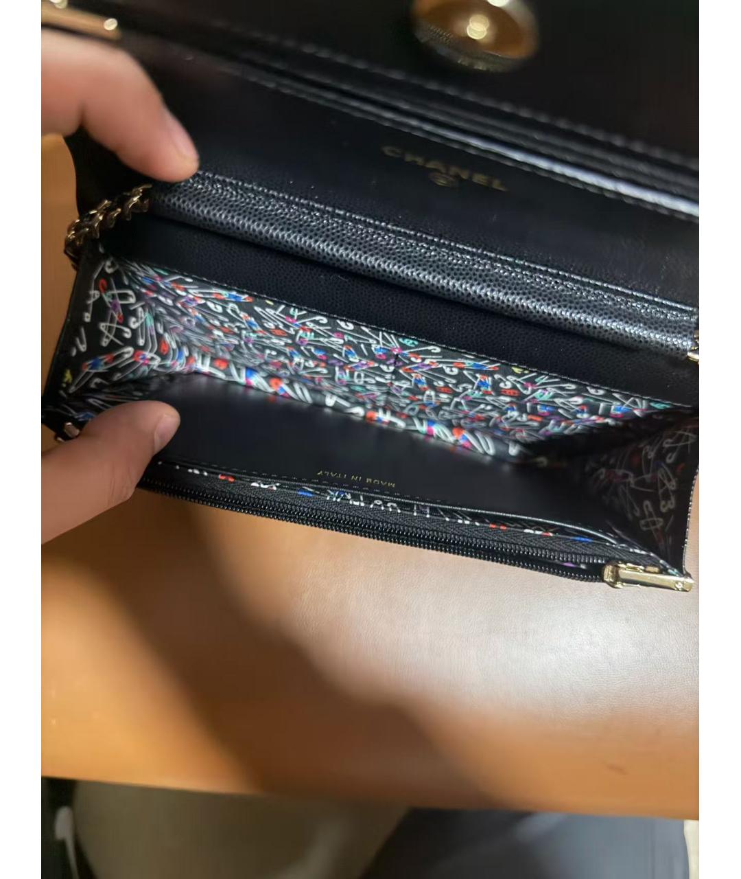 CHANEL Черная кожаная сумка через плечо, фото 5