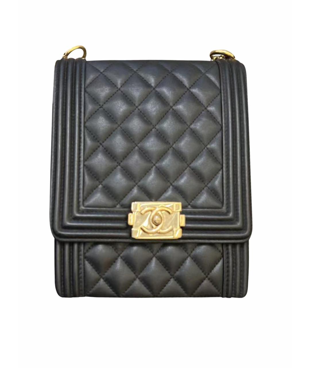 CHANEL Черная кожаная сумка через плечо, фото 1