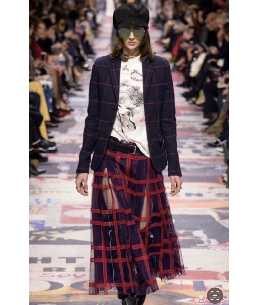 CHRISTIAN DIOR Темно-синий шерстяной жакет/пиджак, фото 4