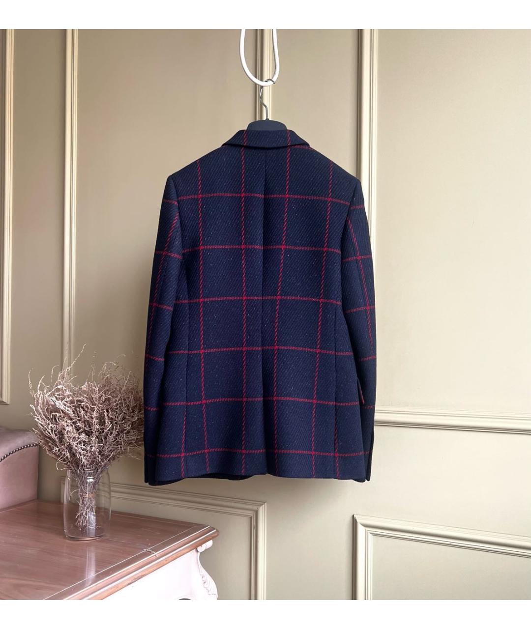CHRISTIAN DIOR Темно-синий шерстяной жакет/пиджак, фото 6