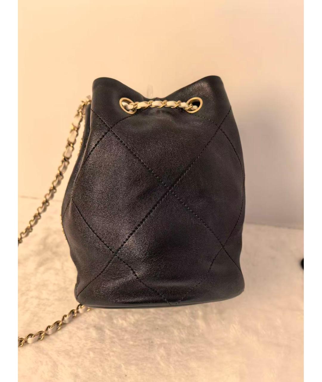 CHANEL Черная кожаная сумка через плечо, фото 4