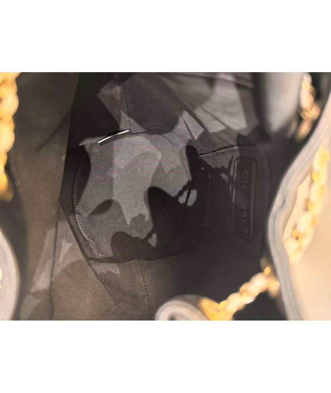 CHANEL Черная кожаная сумка через плечо, фото 7