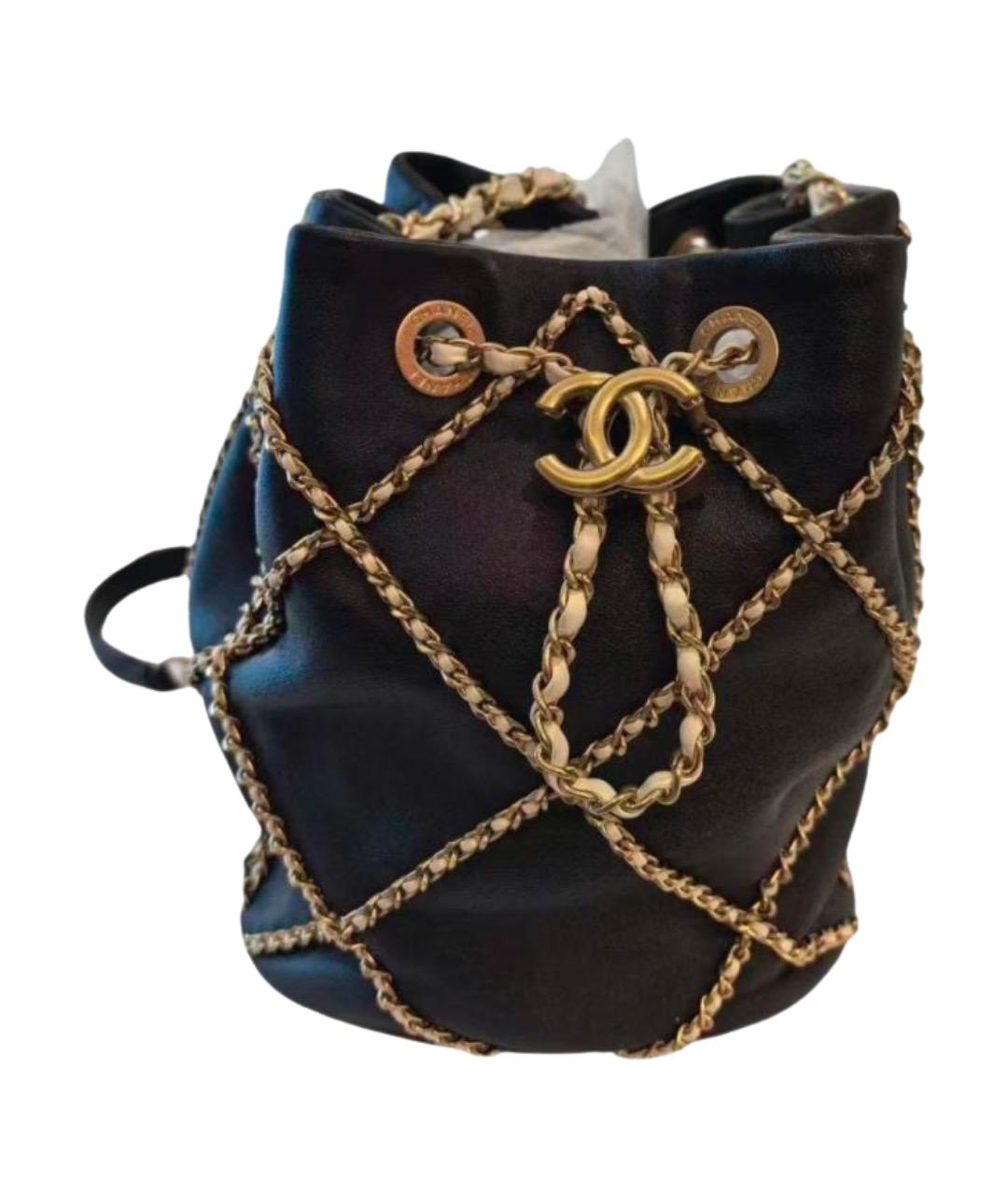 CHANEL Черная кожаная сумка через плечо, фото 1