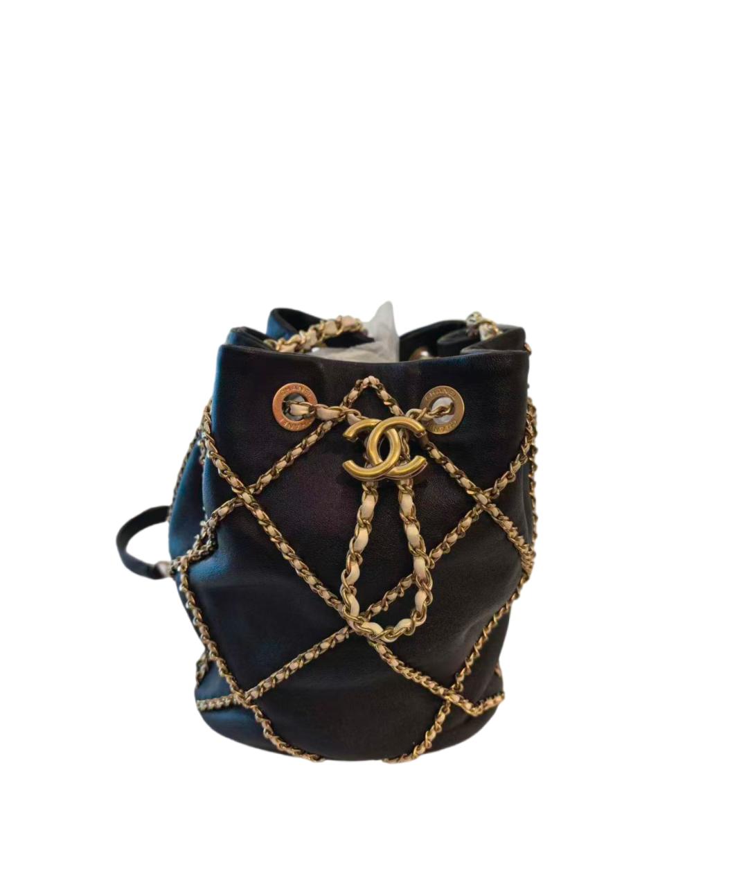 CHANEL Черная кожаная сумка через плечо, фото 8