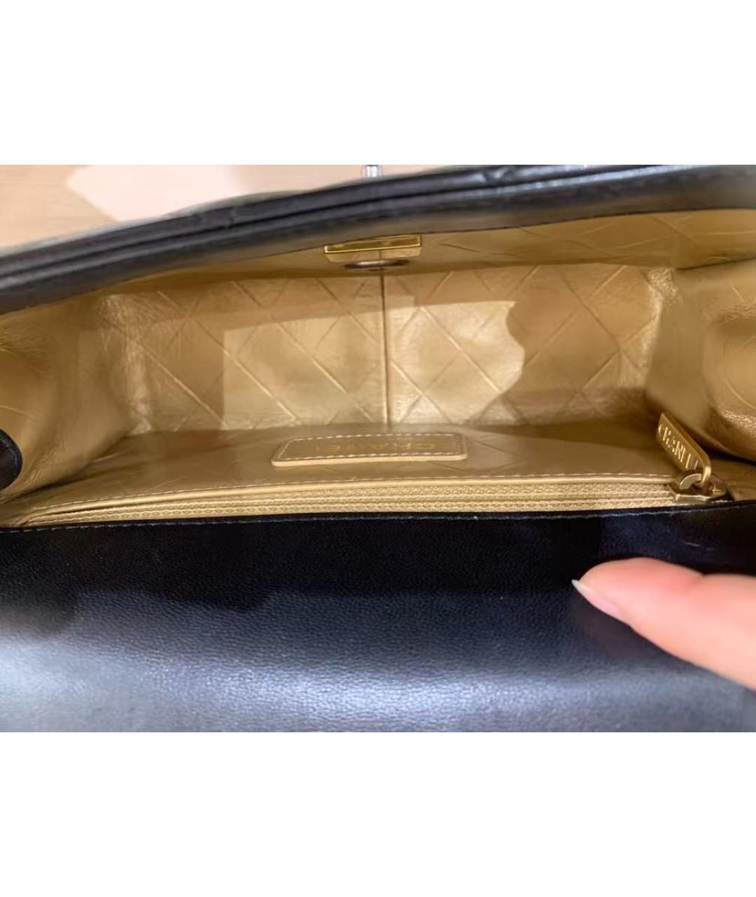 CHANEL Черная кожаная сумка через плечо, фото 6
