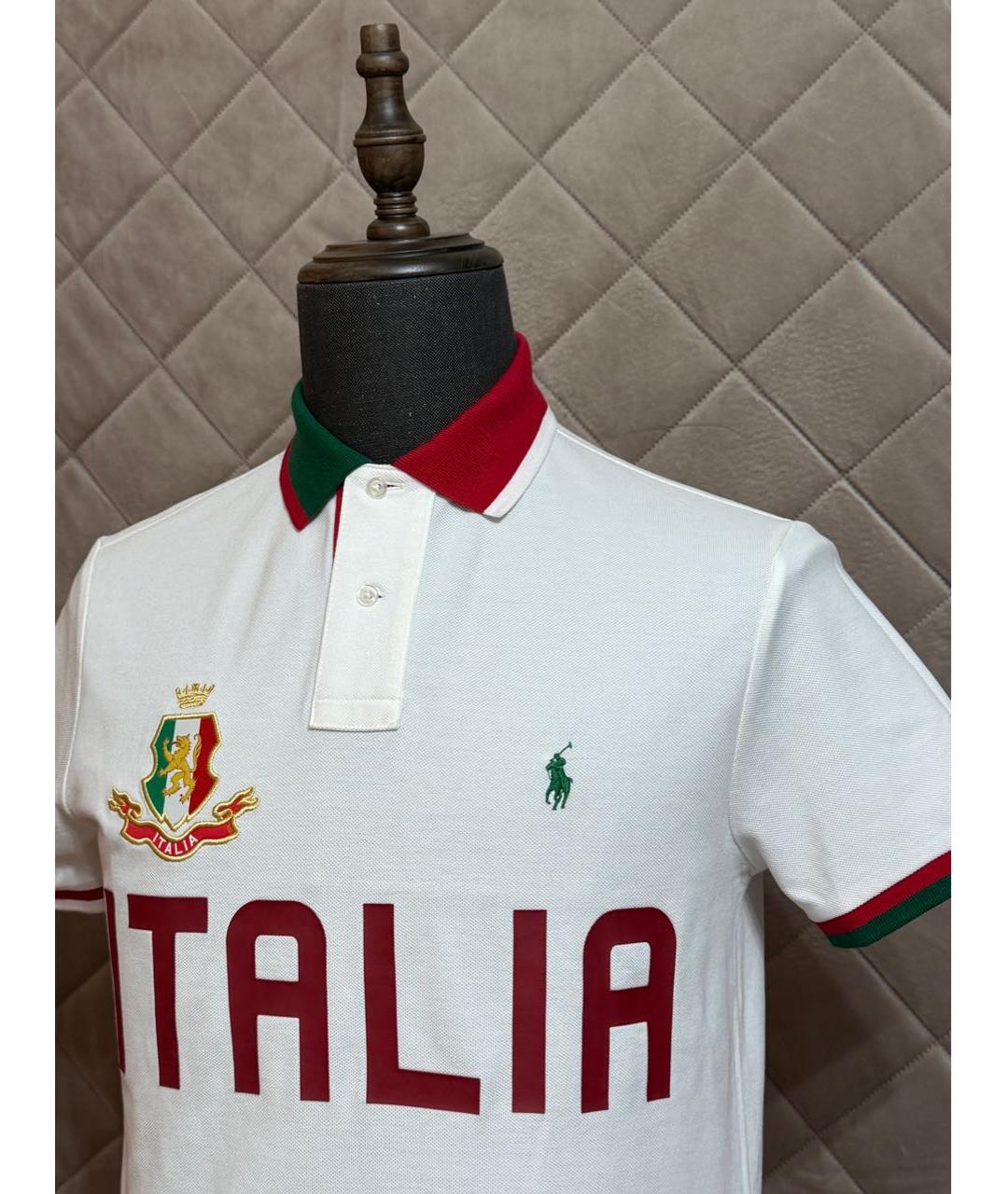 POLO RALPH LAUREN Мульти хлопковое поло с коротким рукавом, фото 4