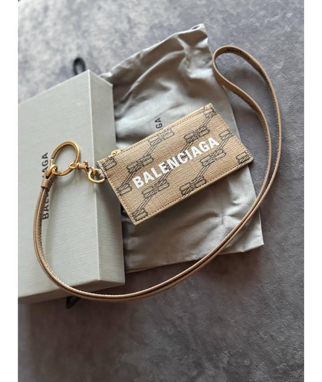 BALENCIAGA Коричневый кардхолдер, фото 4